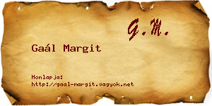 Gaál Margit névjegykártya